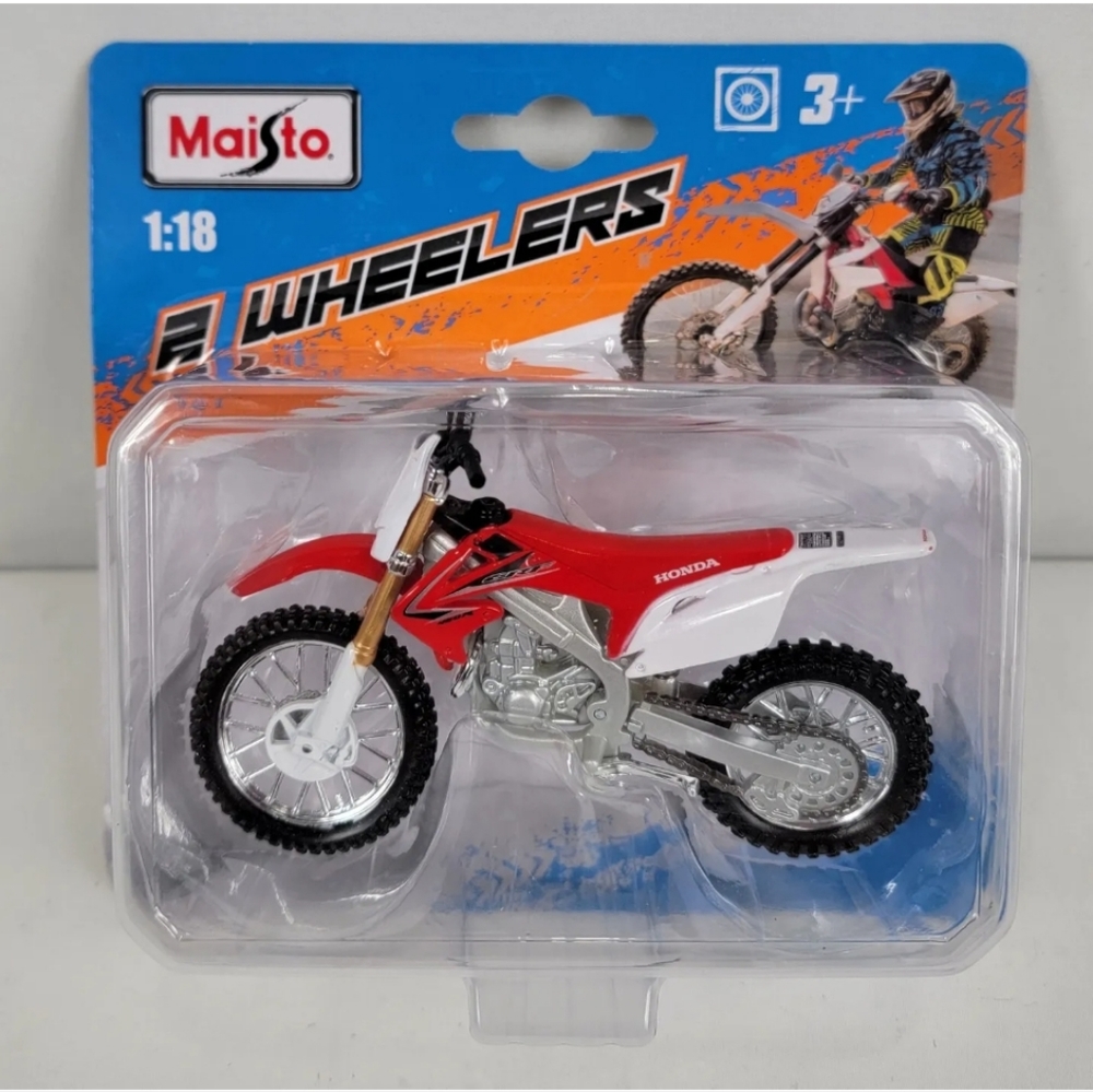 Red Honda CRF450R 1:18 Dirt Motorbike Motorcycles Kids Model Diecast Toy Bike